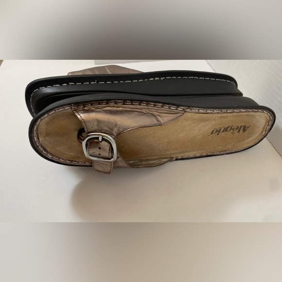 Alegria Pre-Owned Women’s Mil-204 Pewter Slide on Thong US Size 10 - Picture 4 of 6